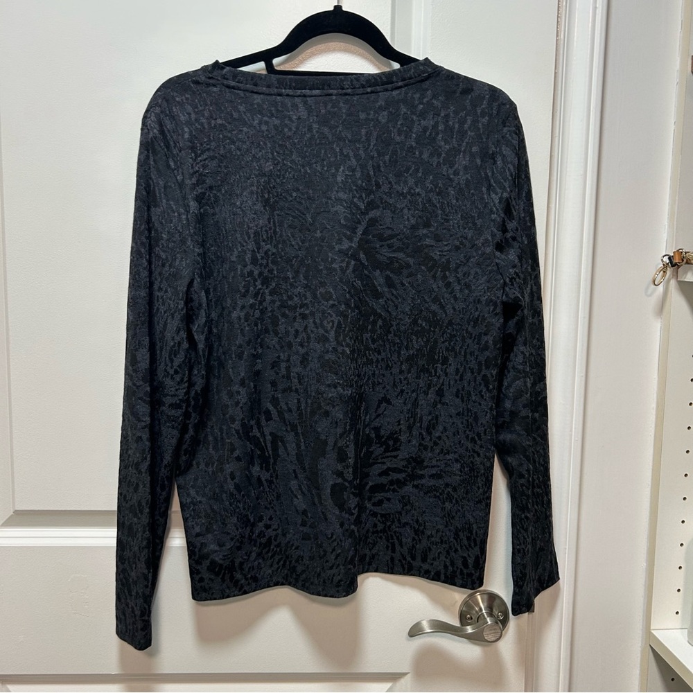 Simply Vera Vera Wang Womens Top Gray Long Sleeve Knit Size Large - Picture 4 of 16